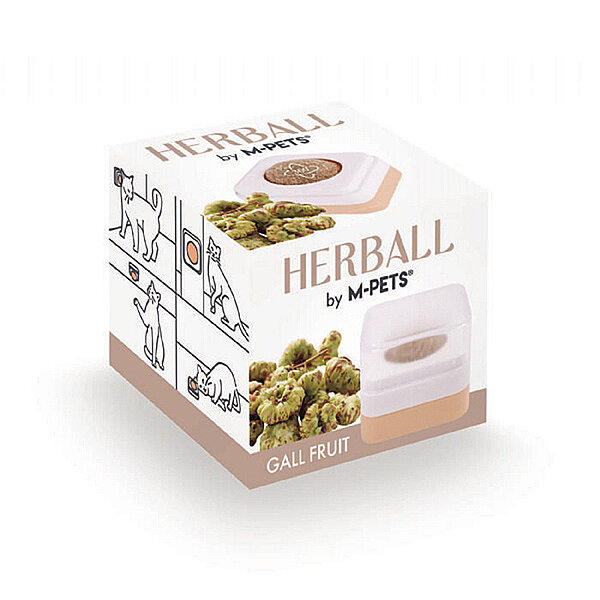M-Pets Herball Gall Fruit Meyveli Kedi Oyun Topu 4,5 cm (Pembe) - 2
