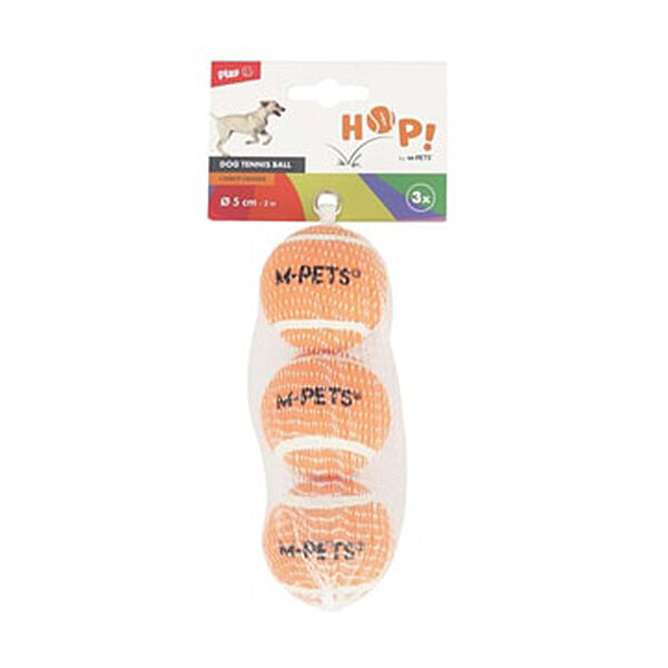 M-Pets Hop Köpek Tenis Topu 5 cm (3'lü) (Turuncu)