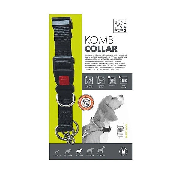 M-Pets Kombi 2'si 1 Arada Köpek Eğitim Tasması (XL)