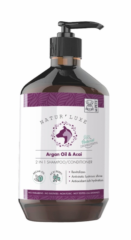 M-Pets Naturluxe Argan Yağı ve Acai Köpek Şampuanı ve Bakım Kremi 500 ml
