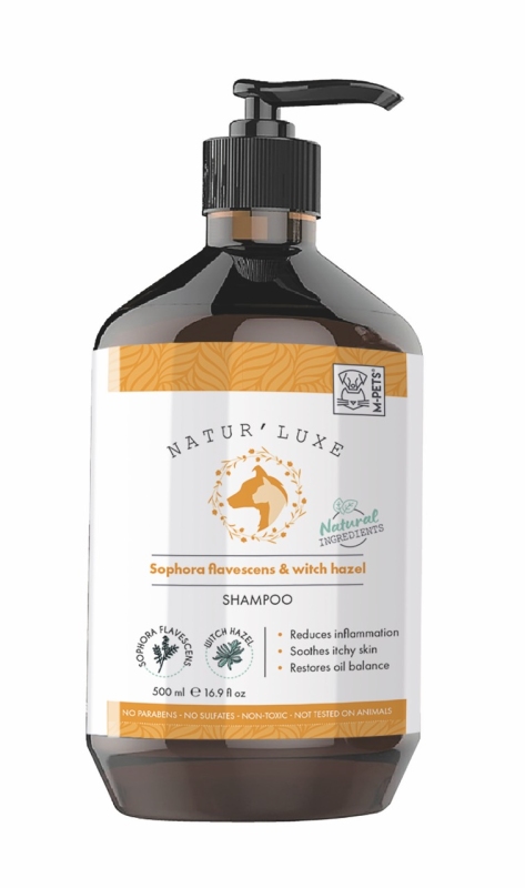 M-Pets Naturluxe Saphora Flavescens ve Cadı Fındığı Köpek Şampuanı 500 ml