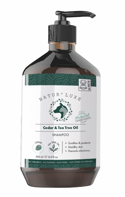 M-Pets Naturluxe Sedir & Çay Ağacı Yağı Köpek Şampuanı 500 ml