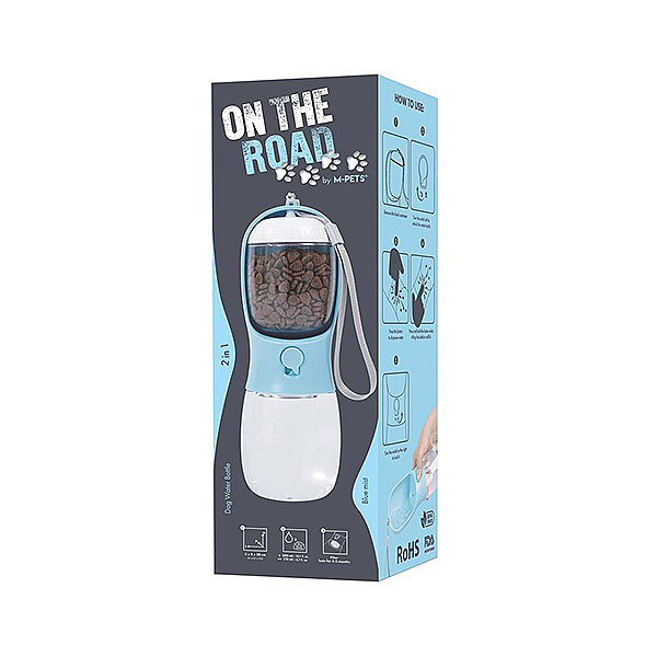 M-Pets On The Road 2'si 1 Arada Köpek Seyahat Kabı 300 ml (Mavi) - 1