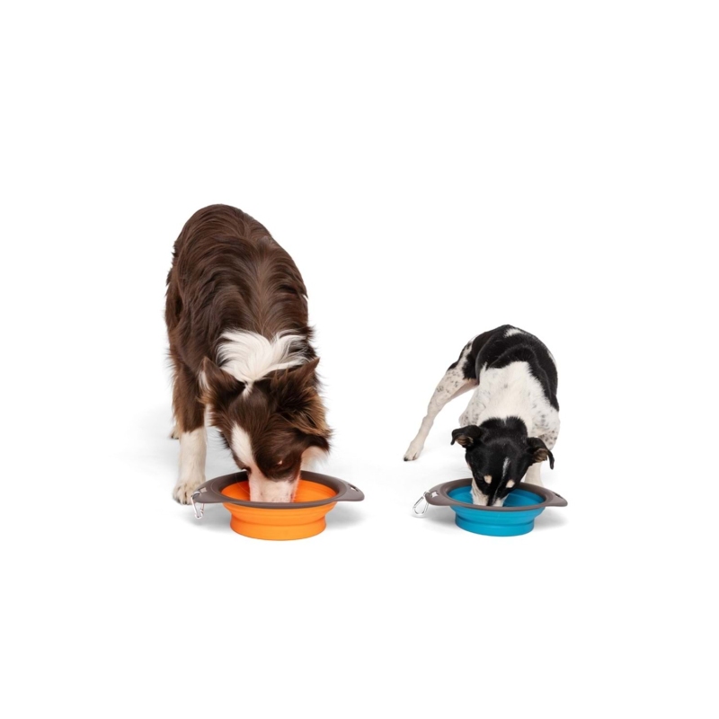 M-Pets On The Road Katlanabilen Mama Kabı (M) 750 ml Turkuaz/Kahverengi - 5