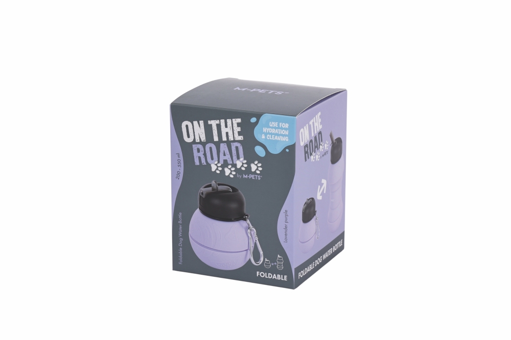 M-Pets On The Road Katlanabilen Seyahat Suluğu 200-550 ml Mor - 1