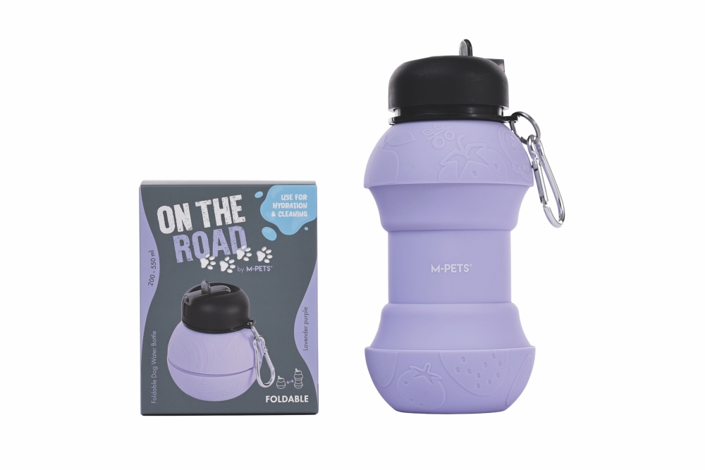 M-Pets On The Road Katlanabilen Seyahat Suluğu 200-550 ml Mor - 2