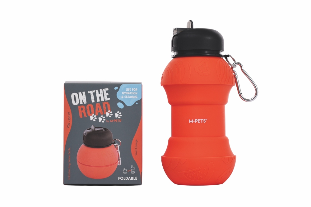 M-Pets On The Road Katlanabilen Seyahat Suluğu 200-550 ml Turuncu - 2
