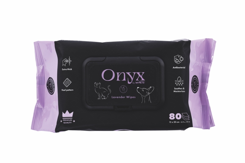 M-Pets Onyx Lavanta Kokulu Kedi ve Köpek Temizleme Mendili 80'li