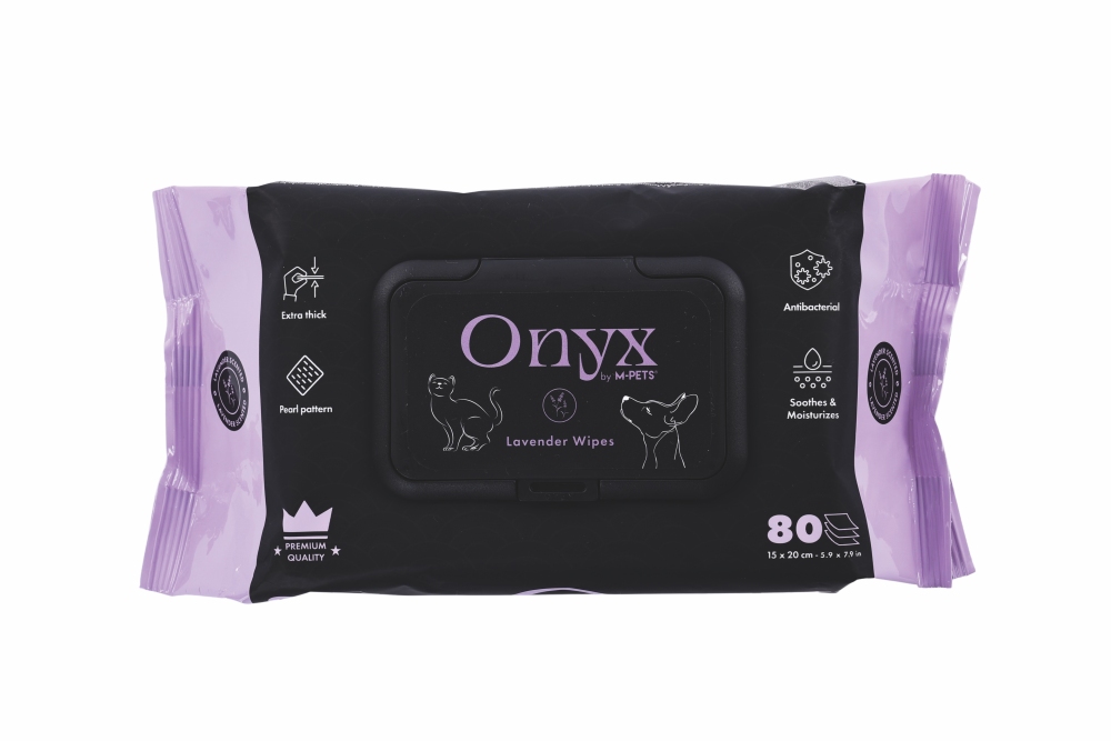 M-Pets Onyx Lavanta Kokulu Kedi ve Köpek Temizleme Mendili 80'li - 1