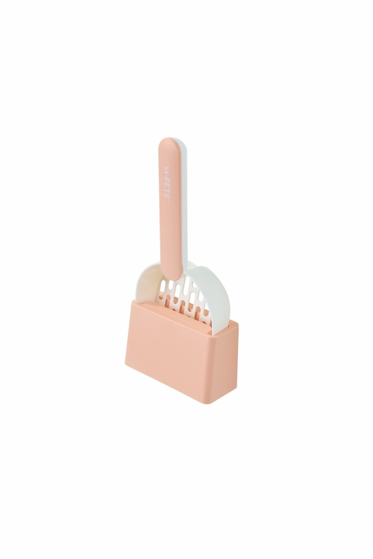 M-Pets Peak Kedi Kumu Küreği Seti 12,5x5,5x26,5 cm Beyaz/Pembe - 2
