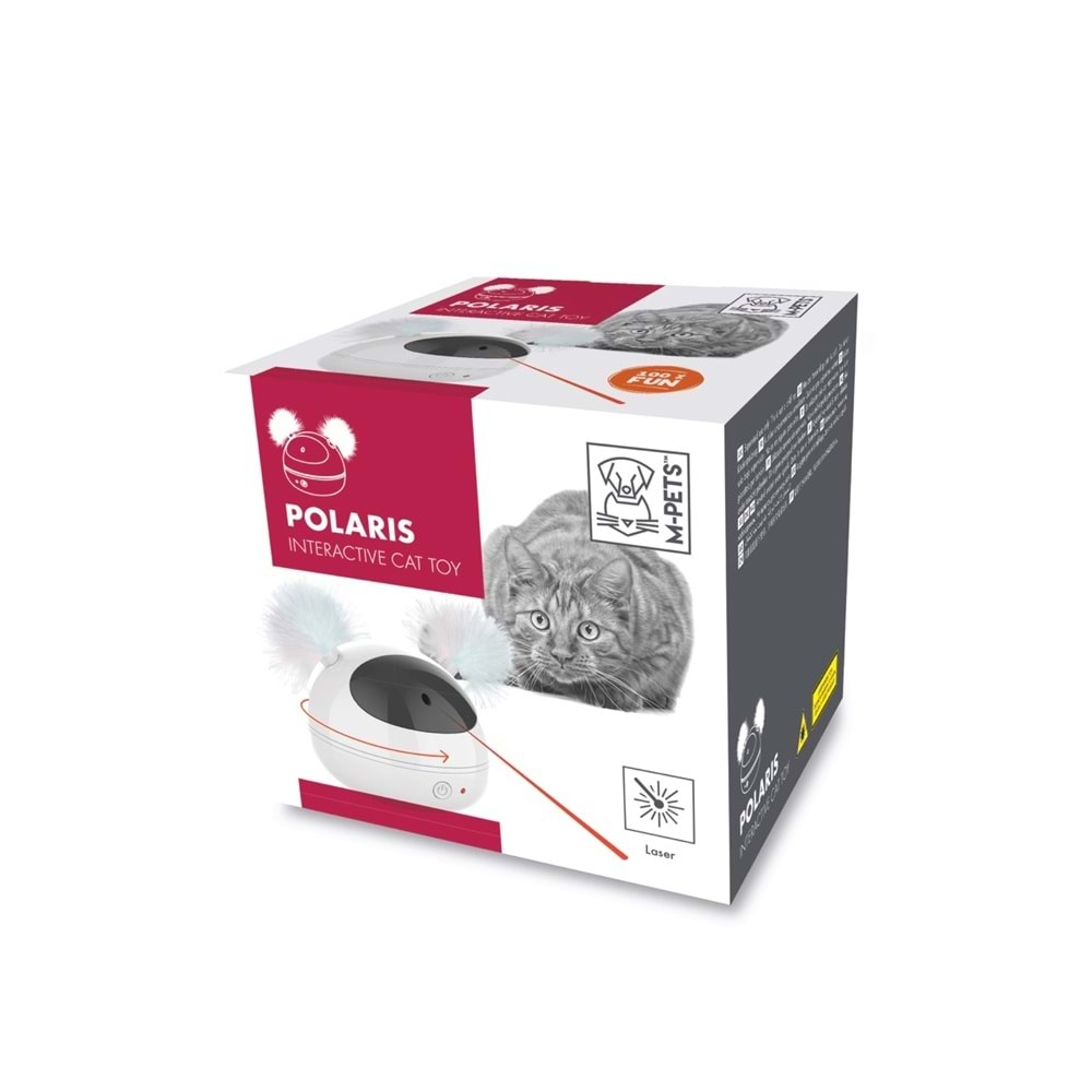 M-Pets Polaris İnteraktif Kedi Oyuncağı Beyaz - 1