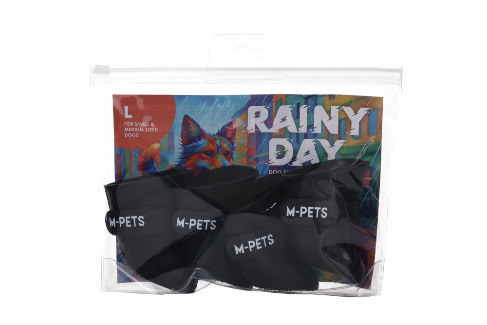 M-Pets Rainy Day Köpek Ayakkabısı (L) Siyah - 2
