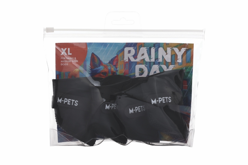 M-Pets Rainy Day Köpek Ayakkabısı (XL) Siyah