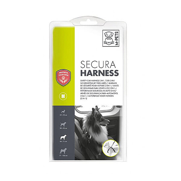 M-Pets Secura 2'si 1 Arada Emniyetli Köpek Göğüs Tasması (M) - 2