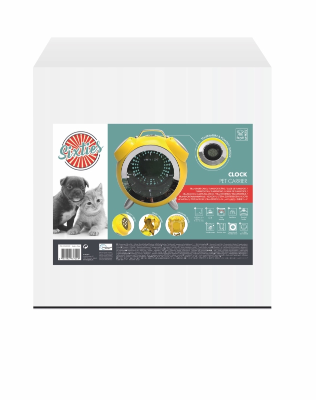 M-Pets Sixties Clock Taşıma Çantası 40x44x26 cm Sarı - 2
