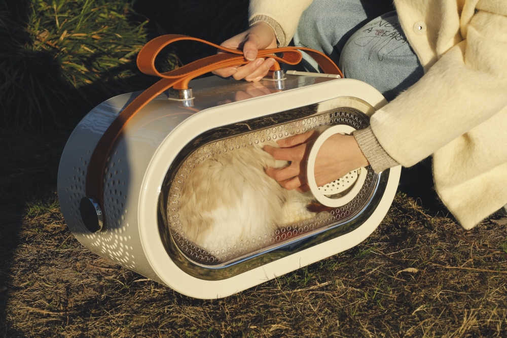 M-Pets Sixties Radio Taşıma Çantası 50x23x31 cm Beyaz - 4