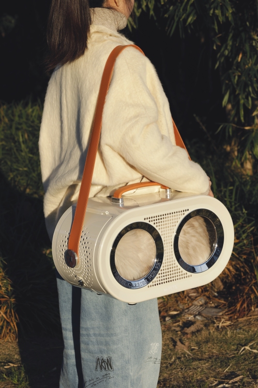 M-Pets Sixties Radio Taşıma Çantası 50x23x31 cm Beyaz - 5