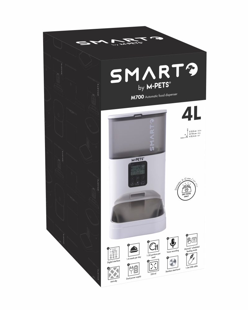 M-Pets Smarto M700 Otomatik Mama Kabı 4 L - 1
