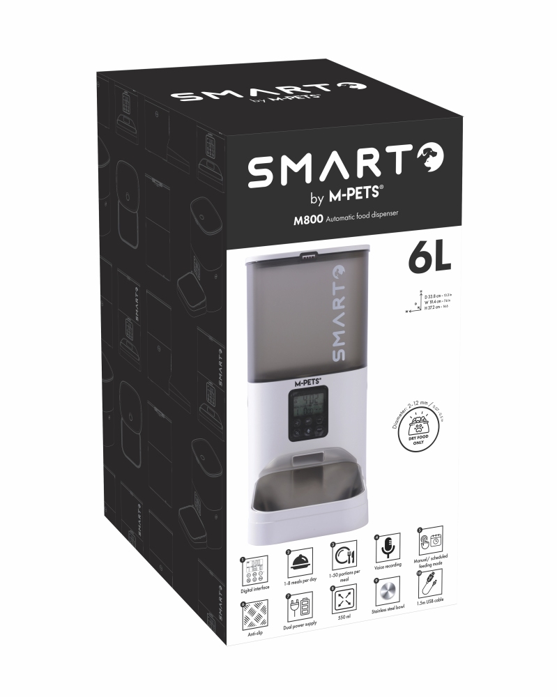 M-Pets Smarto M800 Otomatik Mama Kabı 6 L - 1