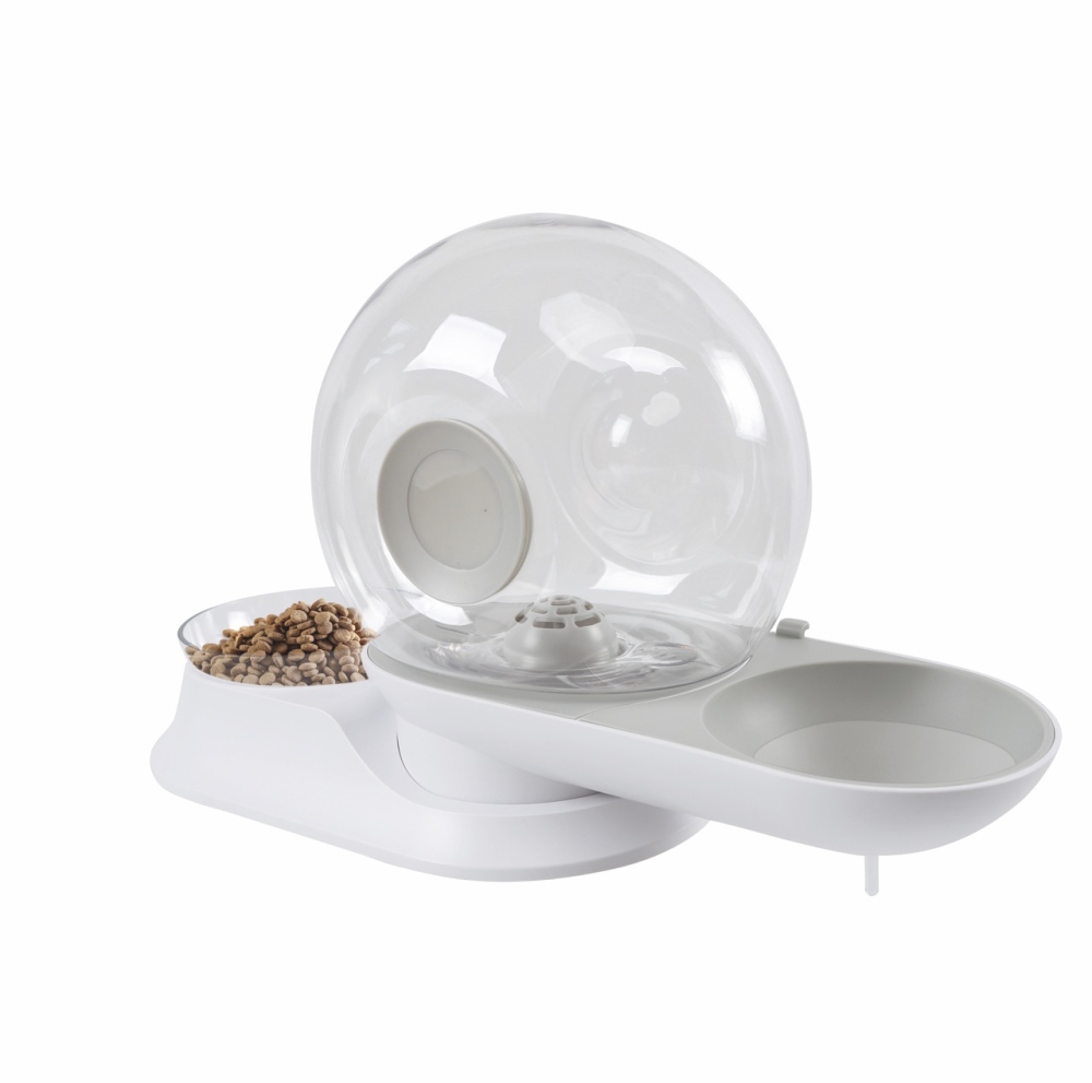 M-Pets Snail Hazneli Su ve Mama Kabı 2800 ml- 240 gr Beyaz - 2