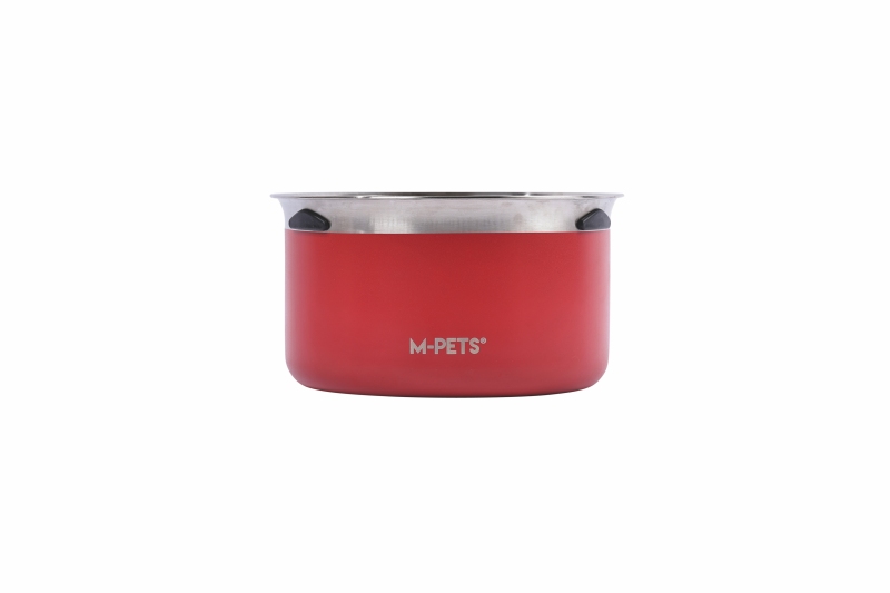M-Pets Splash Control Metal Su Kabı 3,7L Kırmızı - 2