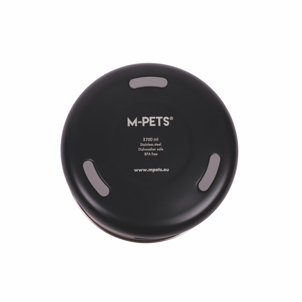 M-Pets Splash Control Metal Su Kabı 3,7L Siyah - 4