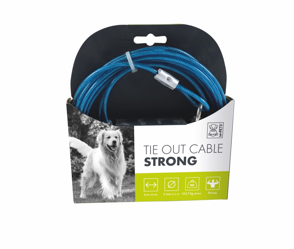 M-Pets Strong Bahçe Bağlama Halatı 6 mt Mavi - 1