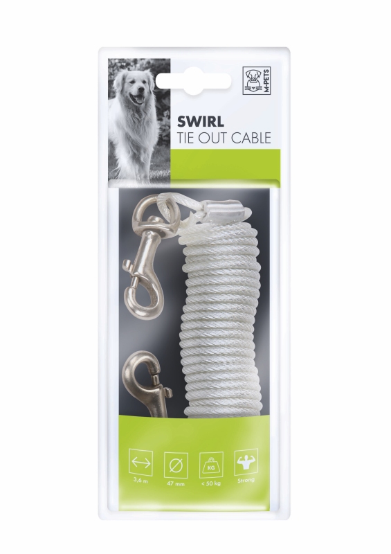 M-Pets Swirl Bahçe Bağlama Halatı 3,6 mt