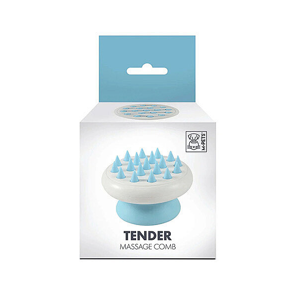 M-Pets Tender Diken Uçlu Kedi ve Köpek Masaj Fırçası (Mavi) - 4