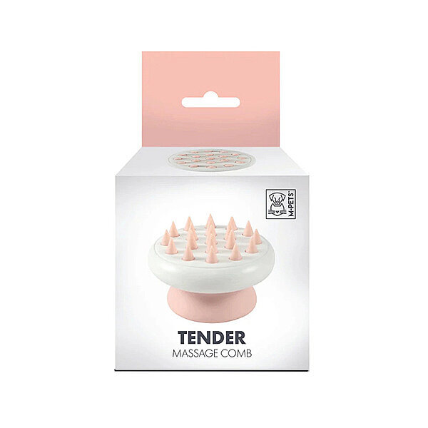M-Pets Tender Diken Uçlu Kedi ve Köpek Masaj Fırçası (Pembe) - 4