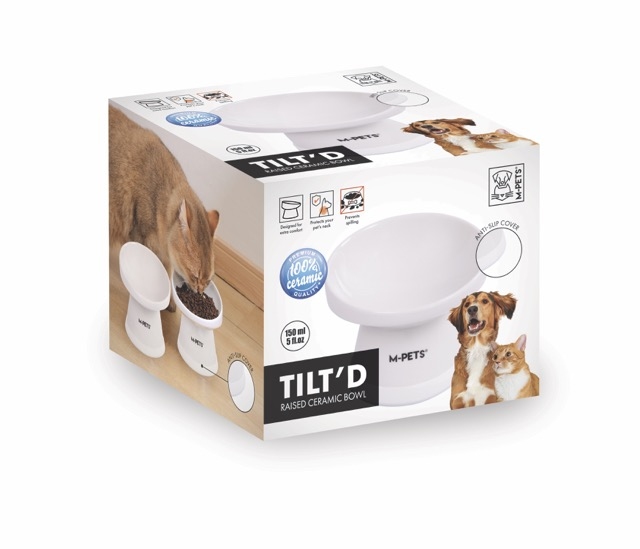 M-Pets Tiltd Seramik Mama ve Su Kabı 150 ml Beyaz