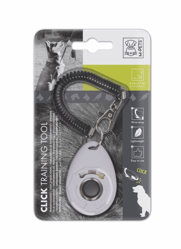 M-Pets Training Clicker Köpek Eğitim Aparatı Beyaz/Siyah