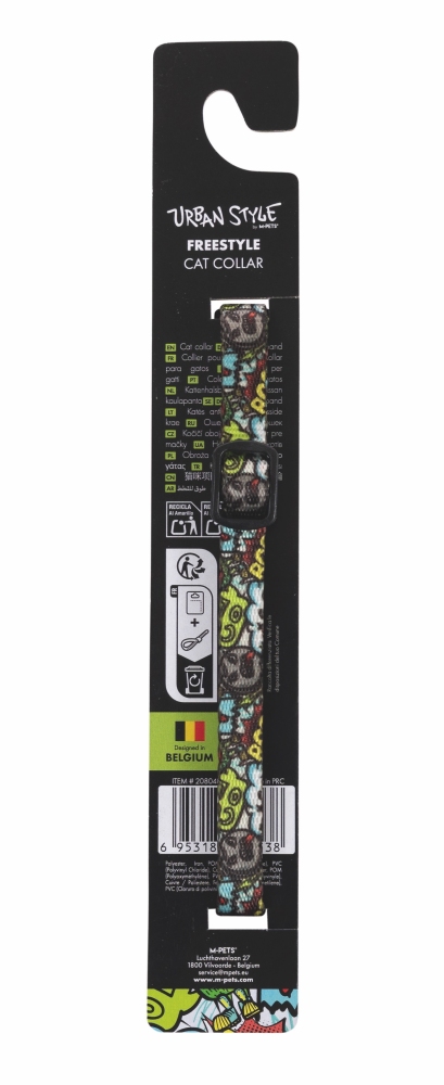 M-Pets Urban Style Freestyle Çok Renkli Kedi Boyun Tasması - 5