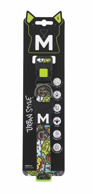 M-Pets Urban Style Freestyle Çok Renkli Köpek Boyun Tasması (L)