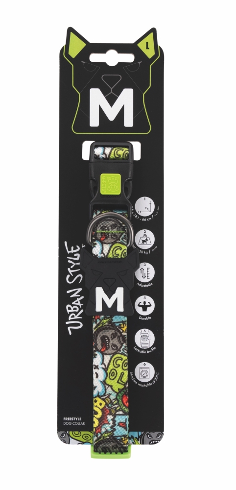 M-Pets Urban Style Freestyle Çok Renkli Köpek Boyun Tasması (L) - 1
