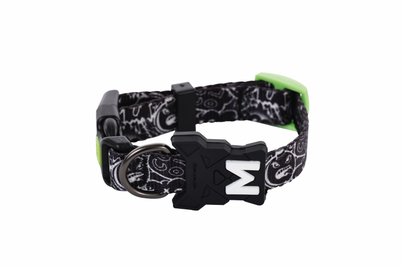 M-Pets Urban Style Freestyle Siyah/Beyaz Köpek Boyun Tasması (M) - 3