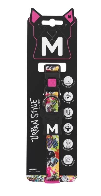 M-Pets Urban Style Grafiti Köpek Boyun Tasması (M)