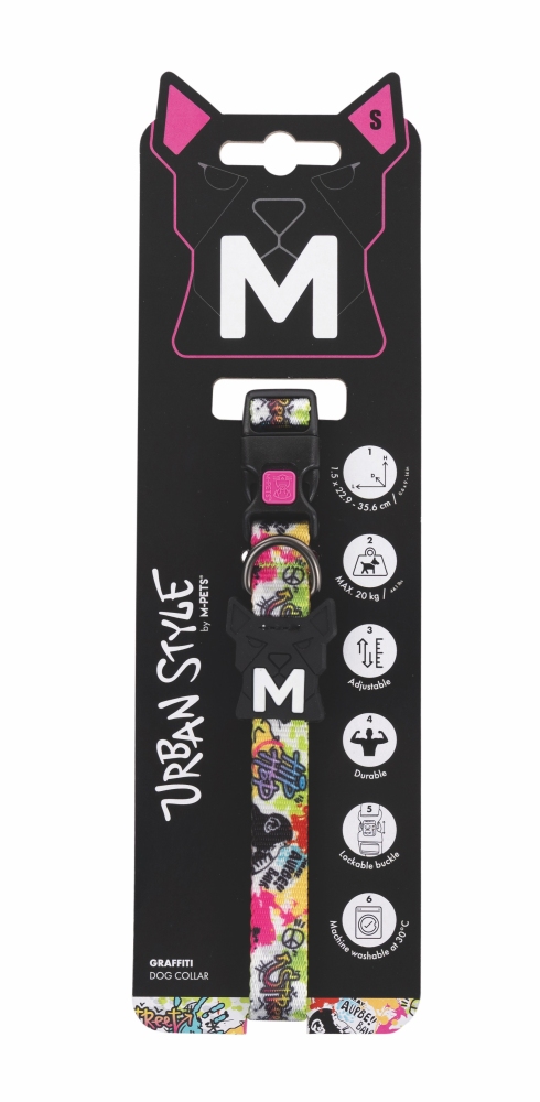 M-Pets Urban Style Grafiti Köpek Boyun Tasması (S) - 1