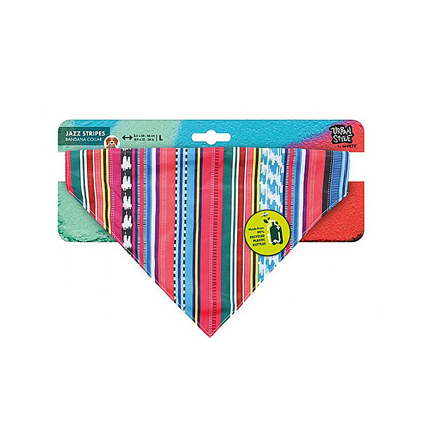 M-Pets Urban Style Jazz Stripes Köpek Bandana Tasması (L)