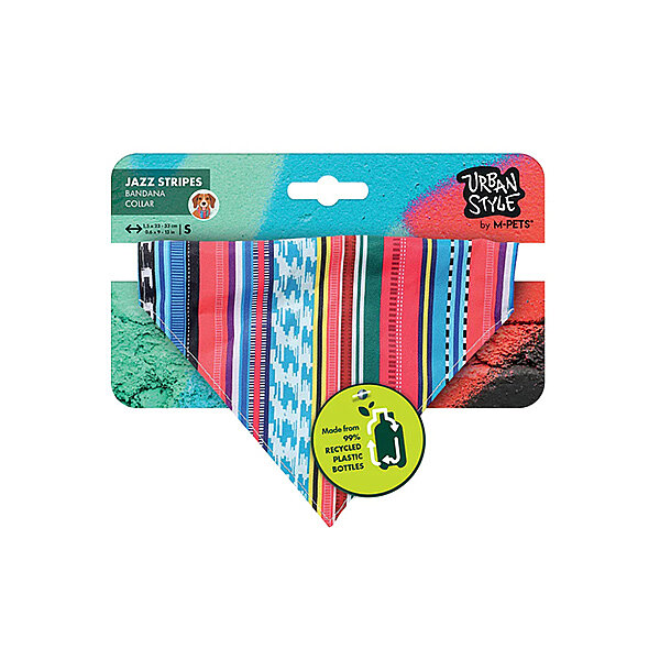 M-Pets Urban Style Jazz Stripes Köpek Bandana Tasması (S)