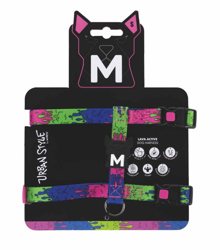 M-Pets Urban Style Lava Active Köpek Göğüs Tasması (S)