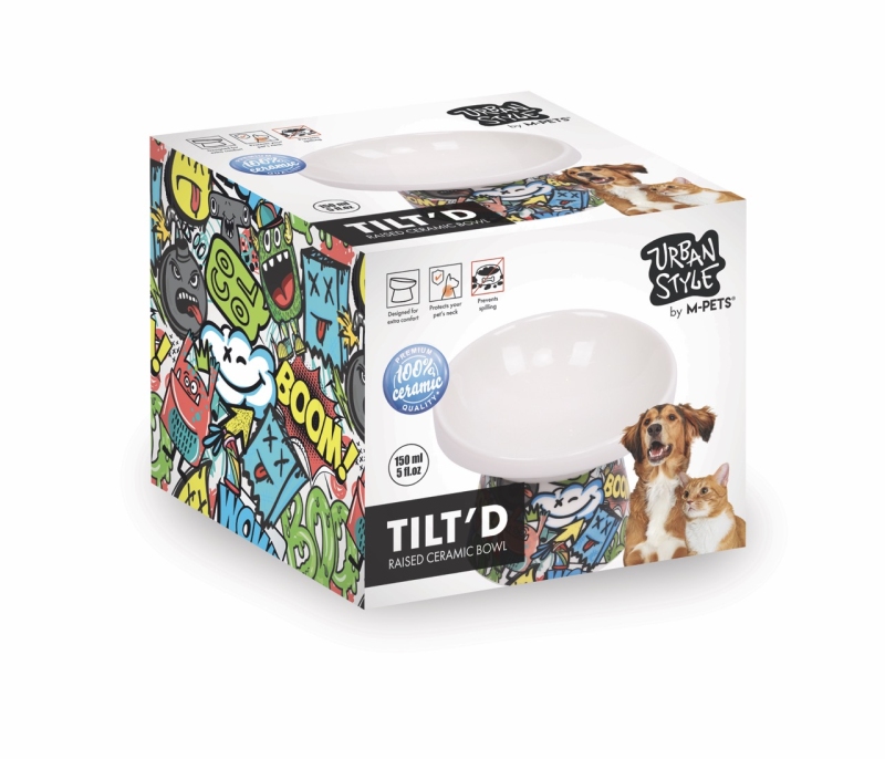 M-Pets Urban Style Tiltd Seramik Mama Kabı 150 ml