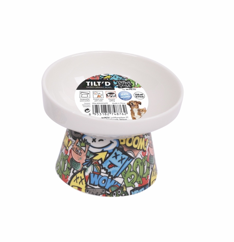 M-Pets Urban Style Tiltd Seramik Mama Kabı 250 ml - 2