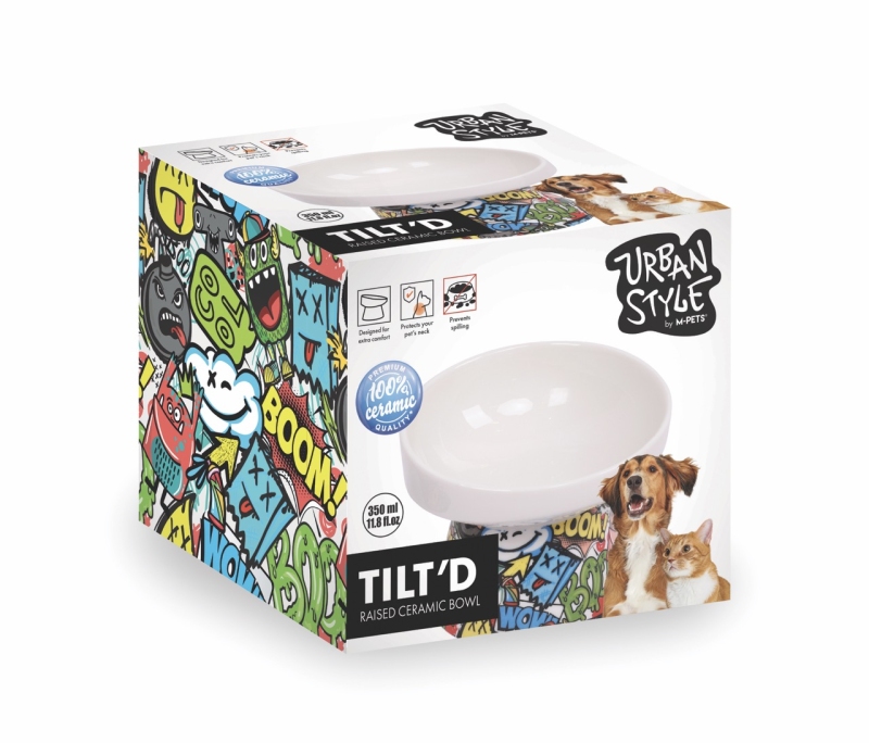 M-Pets Urban Style Tiltd Seramik Mama Kabı 350 ml