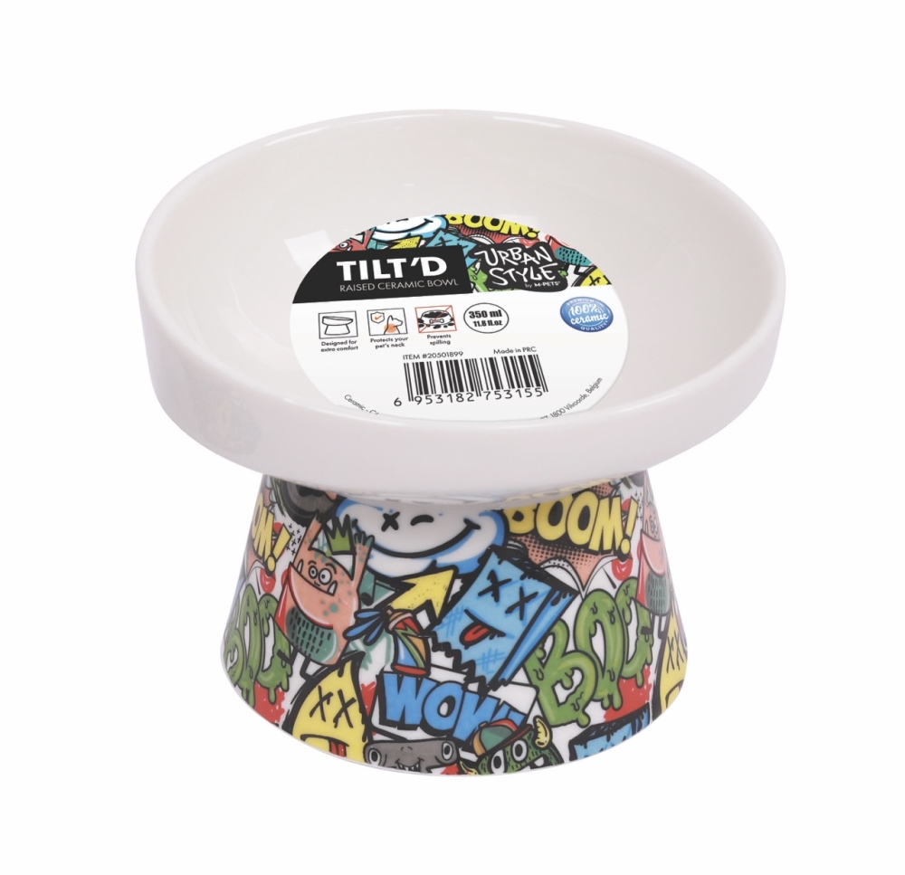 M-Pets Urban Style Tiltd Seramik Mama Kabı 350 ml - 2
