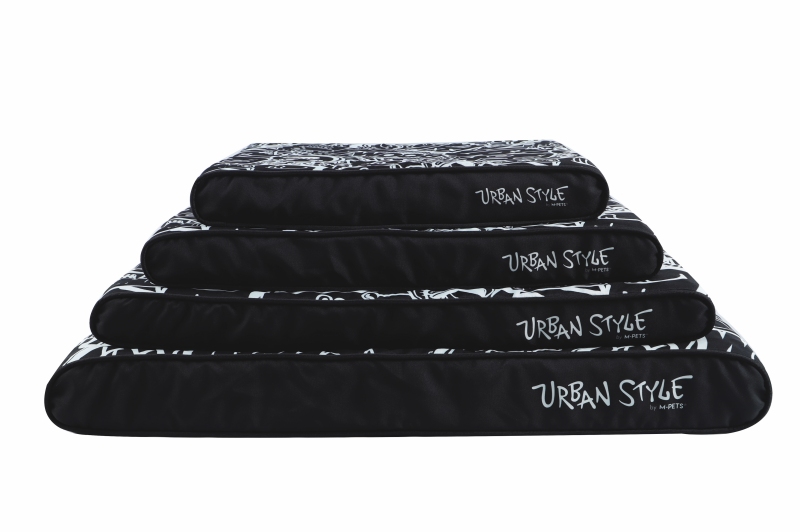 M-Pets Urbanstyle Contempo Minder Yatak (M) 80x55x9 cm Siyah/Beyaz