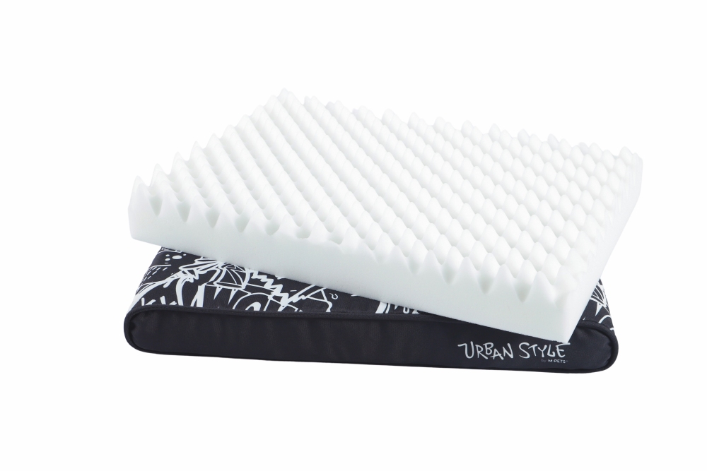 M-Pets Urbanstyle Contempo Minder Yatak (M) 80x55x9 cm Siyah/Beyaz - 3