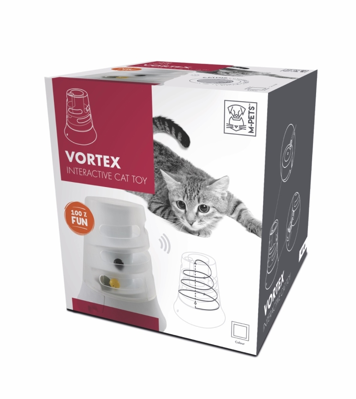M-Pets Vortex Elektronik Kedi Oyuncağı Beyaz