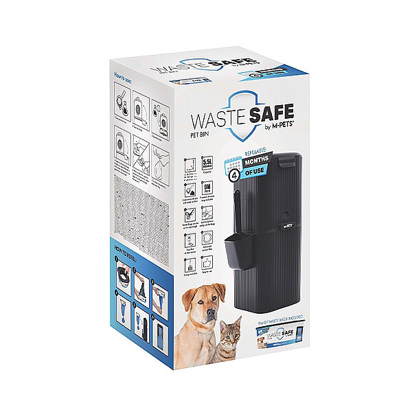 M-Pets Waste Safe Kedi Kumu ve Köpek Dışkı Atık Kutusu 5,5 L