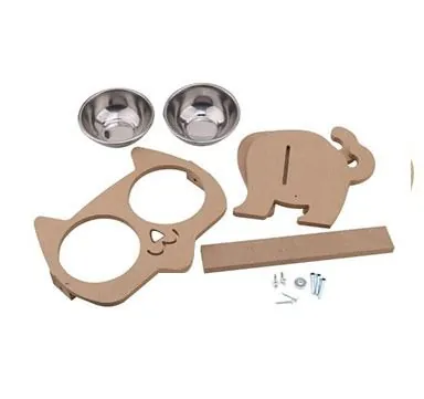 Markamama Ahşap Kedi Mama Kabı Large - 1